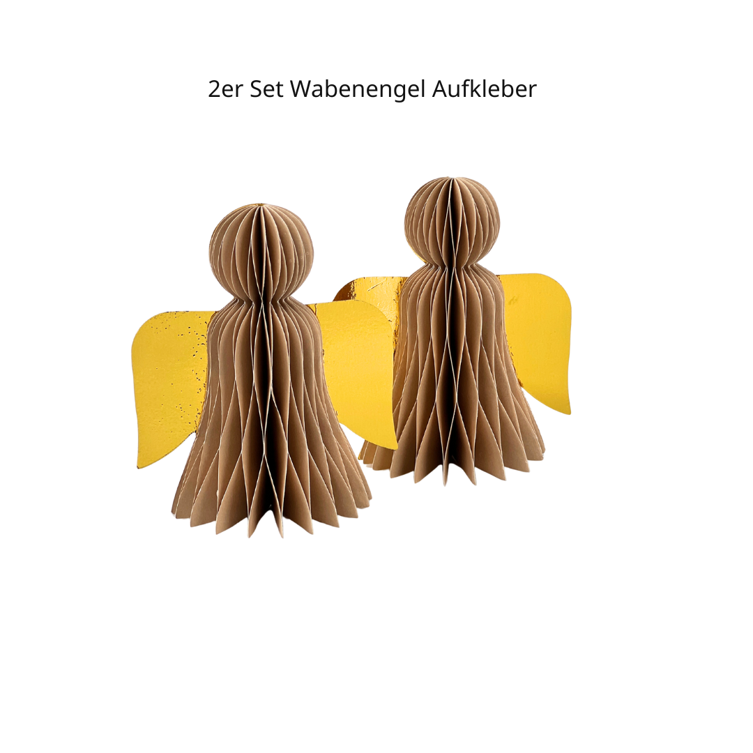 2 er Set Engel aus Wabenpapier zum Basteln