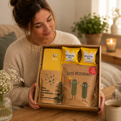 Geschenkbox Gute Besserung für schnelle Genesung