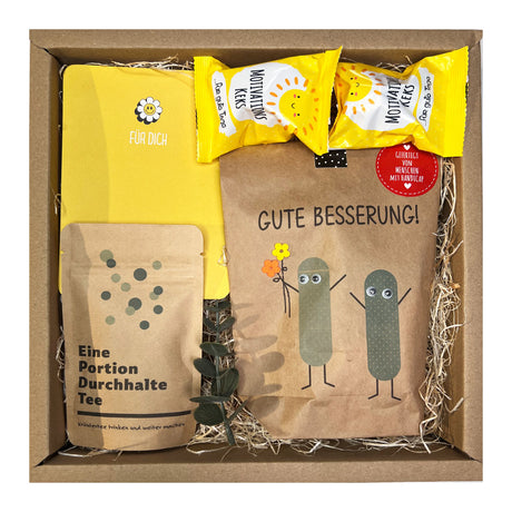 Geschenkbox Gute Besserung für schnelle Genesung