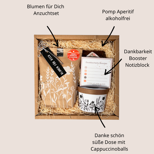 Vielen Dank Geschenkbox Inhalte 