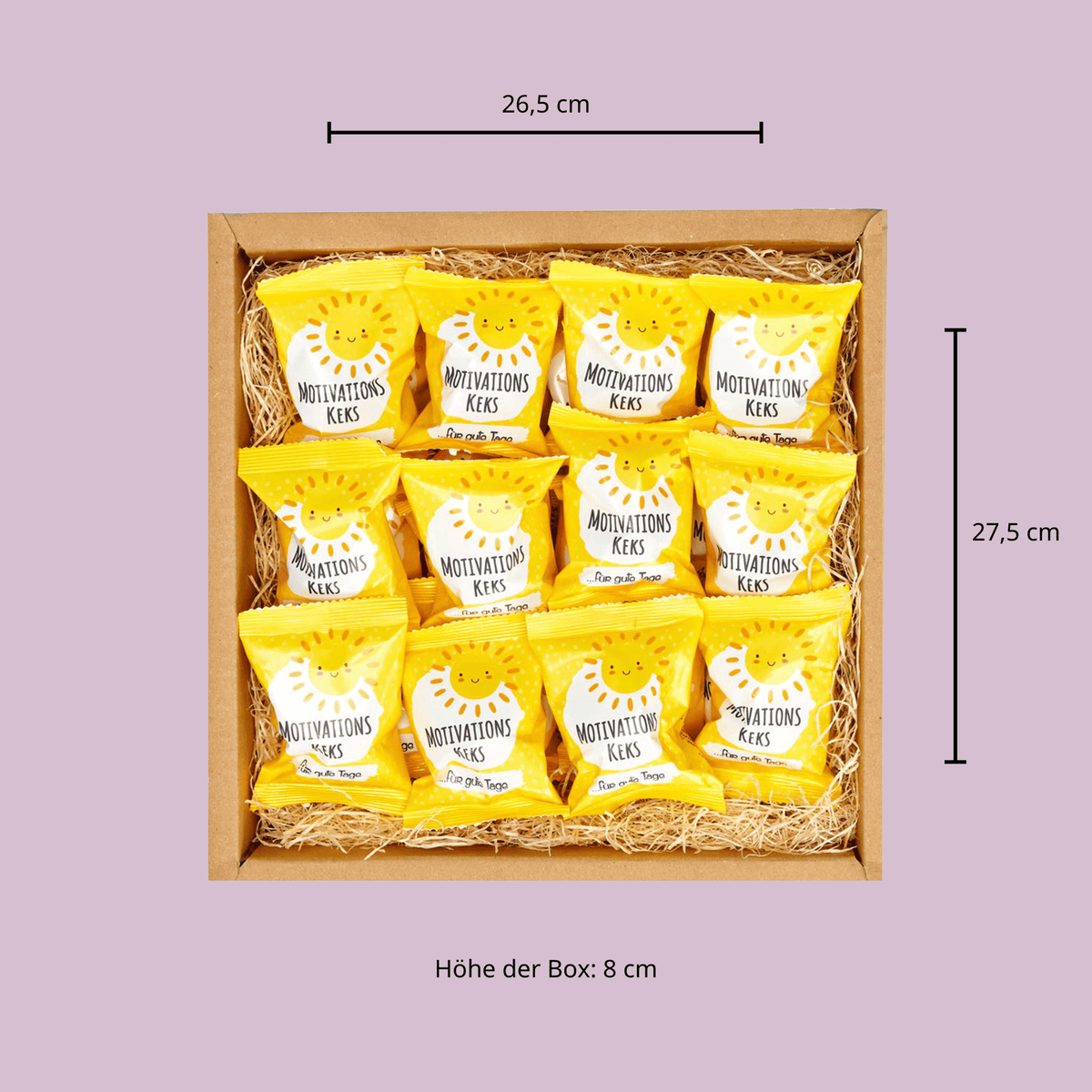 Motivation für Mitarbeiter: Die Glückskeks Geschenkbox, Abmessungen