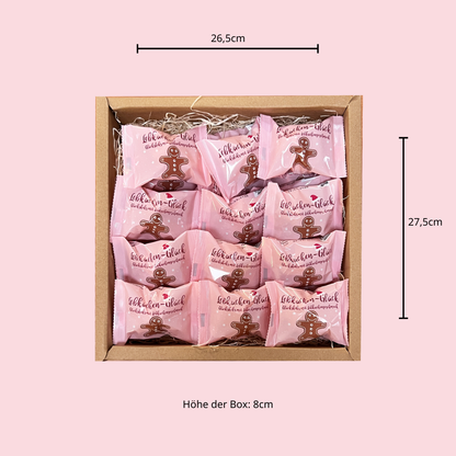 Glückskeks Adventkalender Box mit 24 Glückskeksen