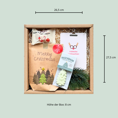 Klemmkarte Fröhliche Weihnachten mit Rentier-Motiv als Teil der Überraschungsbox