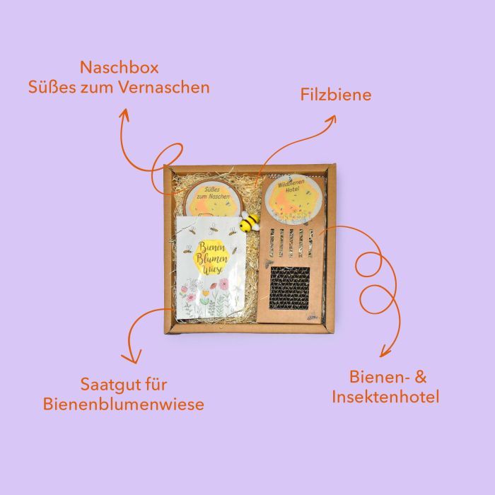 Bienenhotel Geschenk Box Inhalt