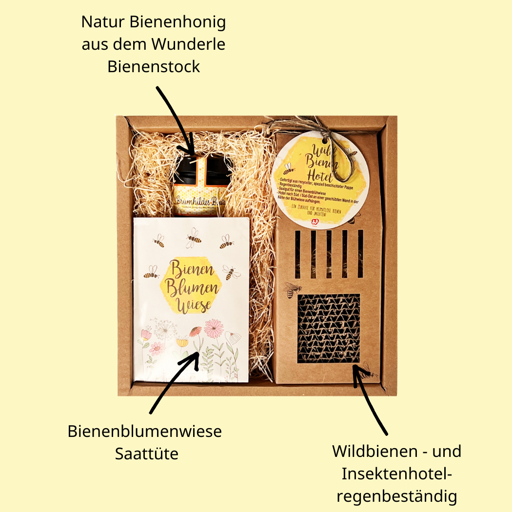 Geschenke für den Garten: Bienenhotel Geschenkbox – Natürlich Freude schenken
