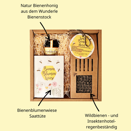 Geschenke für den Garten: Bienenhotel Geschenkbox – Natürlich Freude schenken