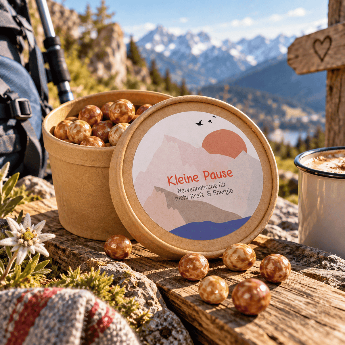 Geschenk für Wanderer Pausensnack 