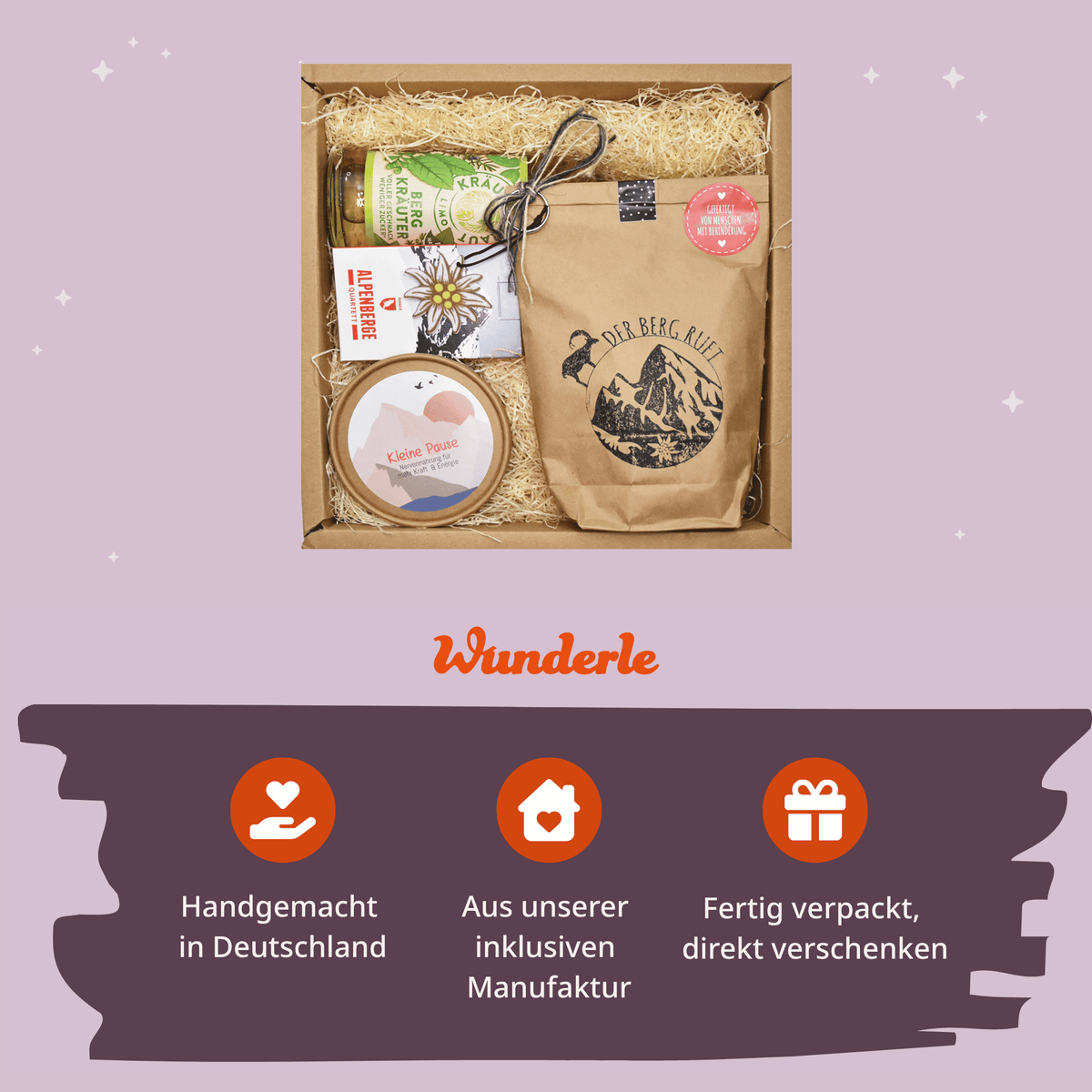 Geschenk für Wanderer handgefertigt in inklusiver Manufaktur in Deutschland