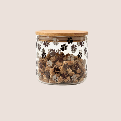 Katzenleckerli in der praktischen Glasdose mit Aromaverschuß