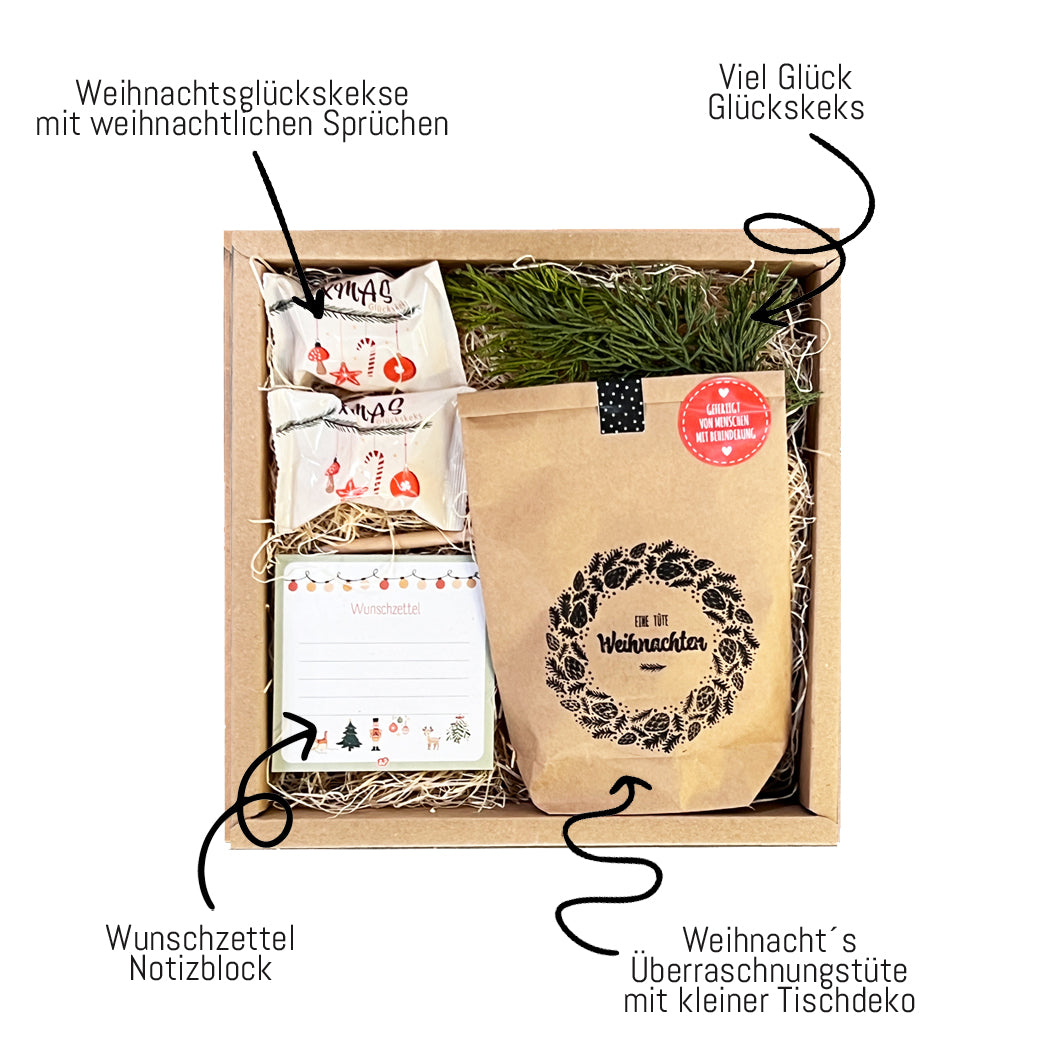 Weihnachtsüberraschung Größe der Box: 26,5x27,5x8cm