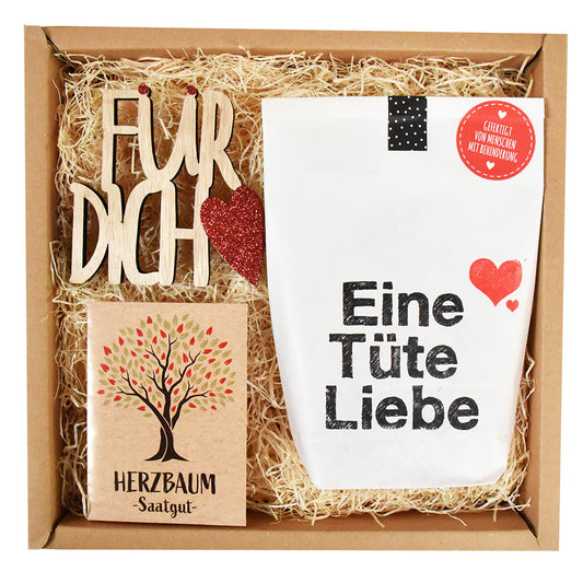 geschenkbox liebe-Eine Box voll Liebe mit verschiedenen Inhalten