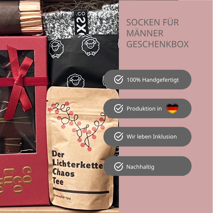 Socken Geschenk für warme Füße -Warum du diese Box kaufen solltest – 100 % handgemacht- Produktion in Deutschland- Wir leben Inklusion- nachhaltig