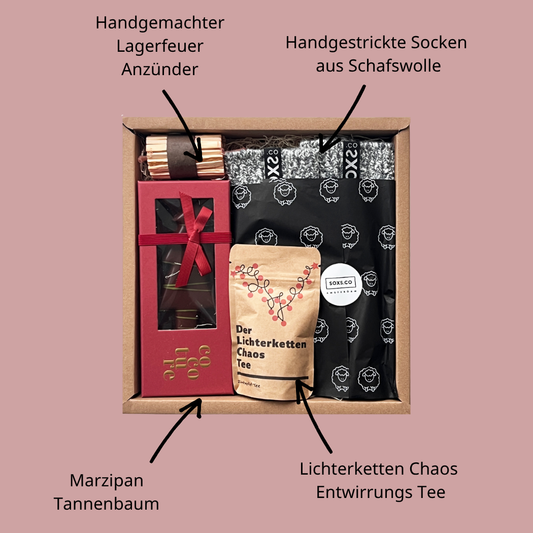 Socken Geschenk für warme Füße  – Deine Winterzauber Geschenkbox