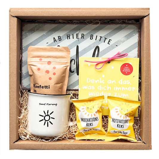 Onboarding Geschenk mit Herz: Die Gute Laune Geschenkbox