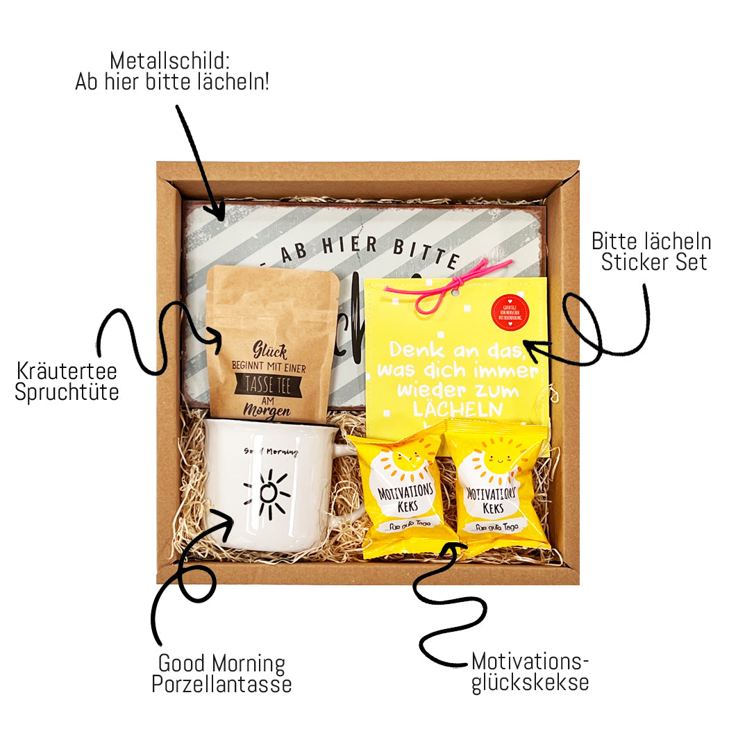 Geschenkbox mit Inhalt Gute Laune