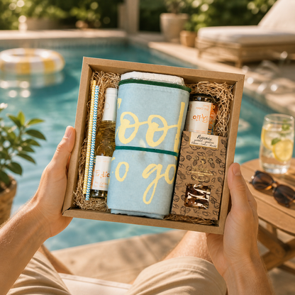 Auszeit am pool mit der Picknick Box