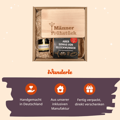 Männer Geburtstagsbox handgemacht in inklusiver Manufaktur in Deutschland