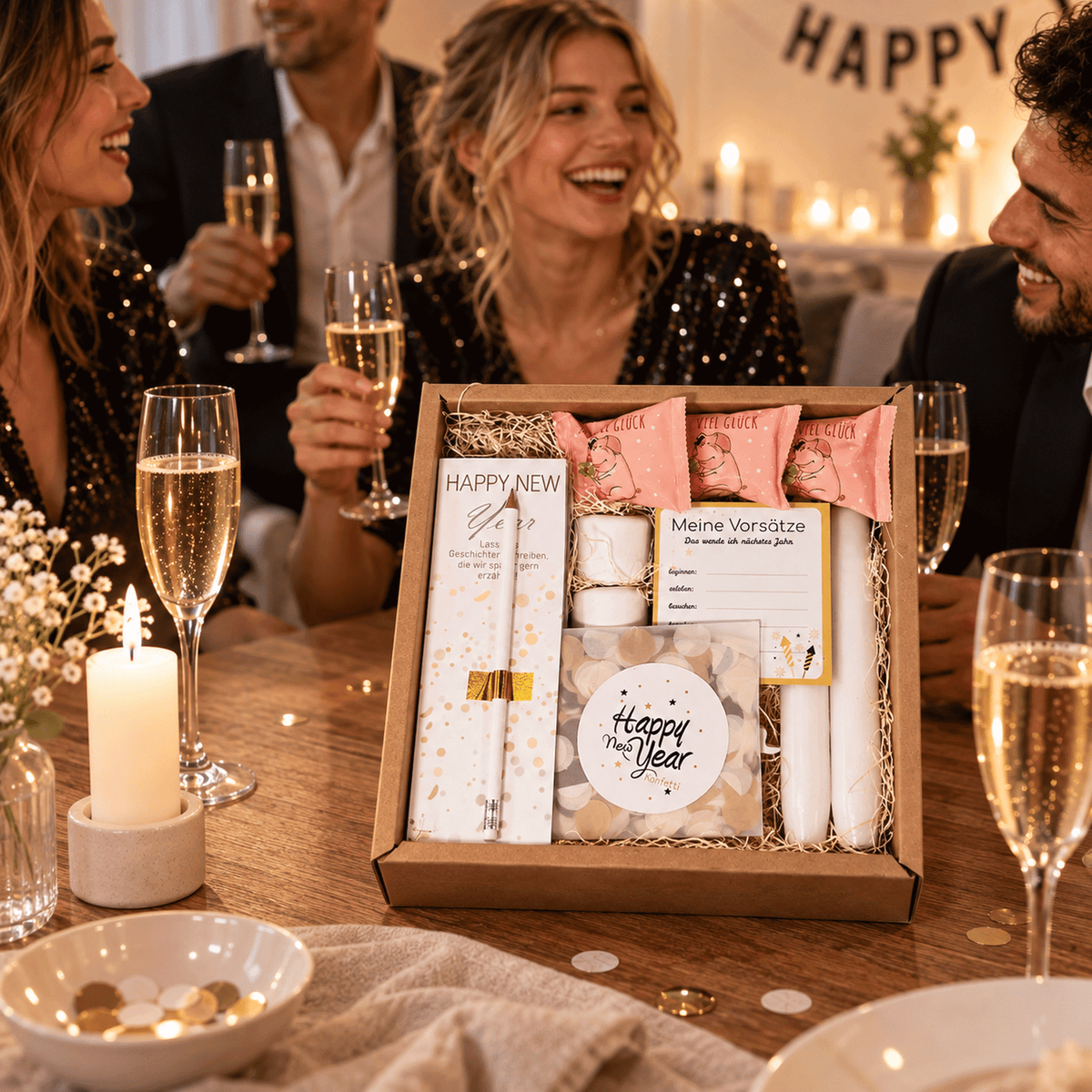 Tischdeko zu Silvester für gelungene Partys