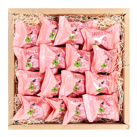 Glück zum Öffnen – jeden Tag neu- Geschenkbox mit 30 Glückskeksen in pink