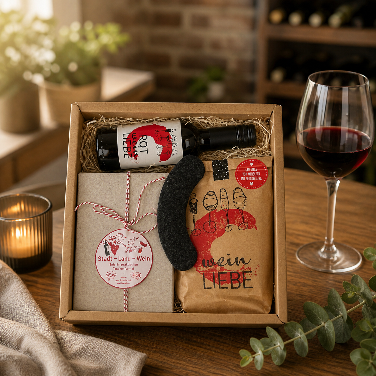 Wein geschenkbox für weinliebhaber