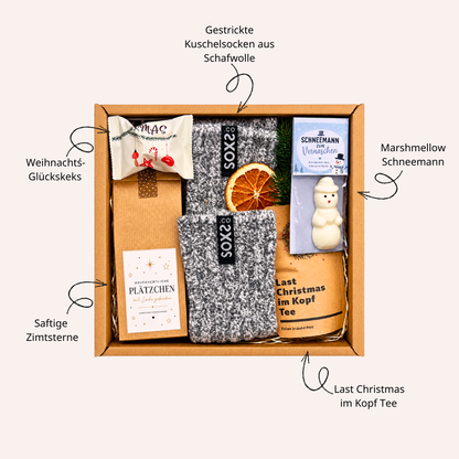 Inhalt Geschenkbox mit Kuschelsocken