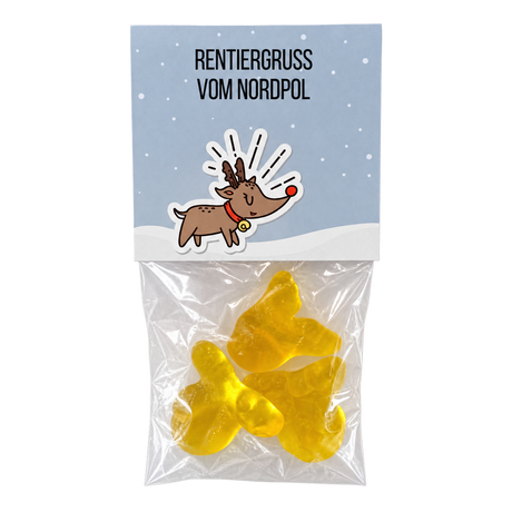 Kleinigkeiten für Adventskalender mit Herz -&nbsp;Rentiergruß vom Nordpol