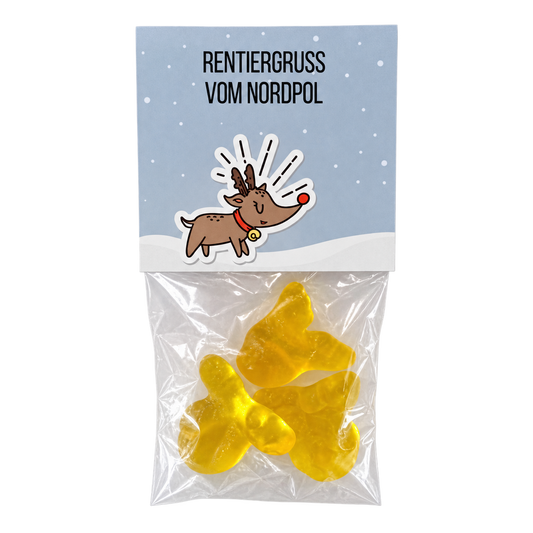 Kleinigkeiten für Adventskalender mit Herz -&nbsp;Rentiergruß vom Nordpol