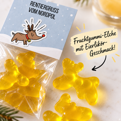 Kleinigkeiten für den Adventskalender Rentiere aus Fruchtgummi
