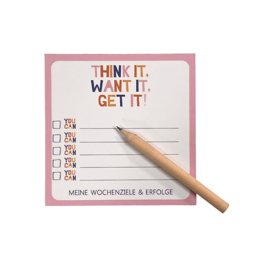To Do Liste Block Set mit Bleistift