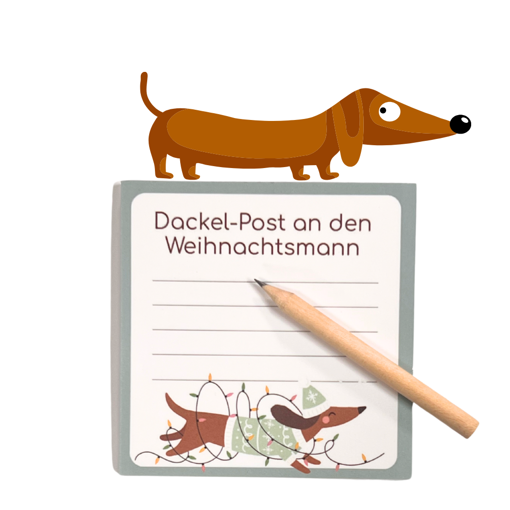 Dackelliebe, Weihnachtliche Dackel Post für den Weihnachtsmann