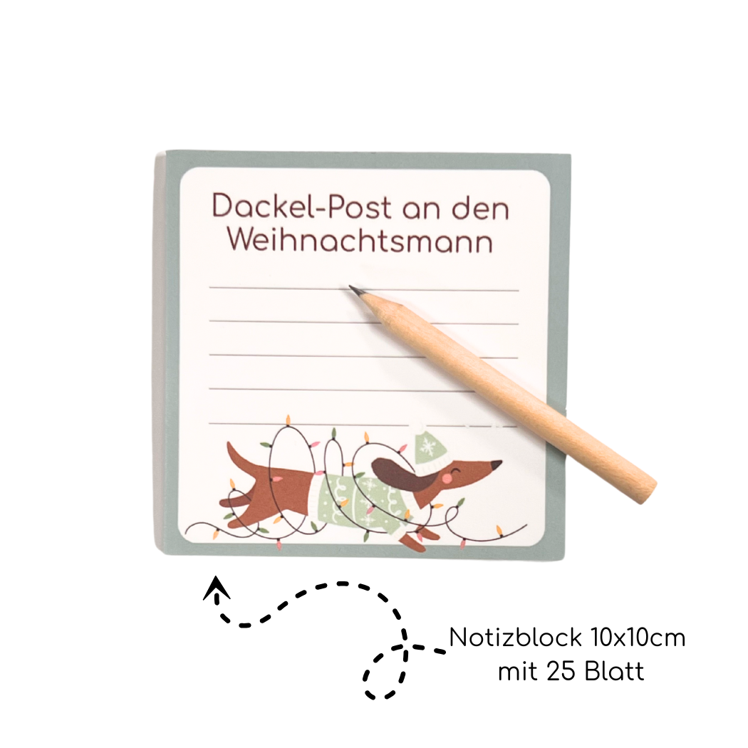 Set mit Block und Stift für Dackelliebhaber