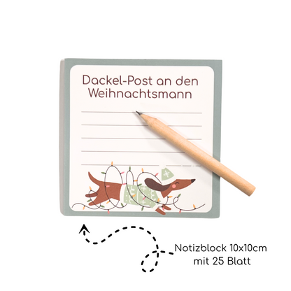 Set mit Block und Stift für Dackelliebhaber
