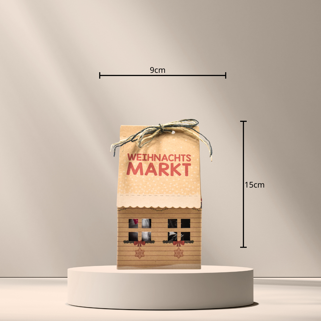 Weihnachtsmarkt Haus Größenvergleich