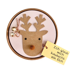 Rentierbecher- Weihnachtsgeschenk für Freundin