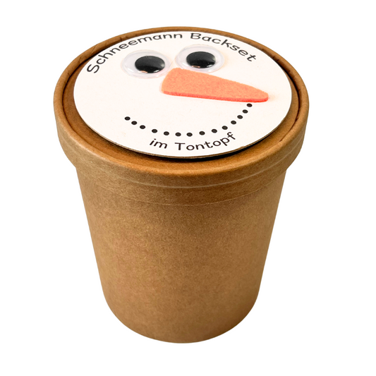 geschenkset backen, Schneemann im Topf