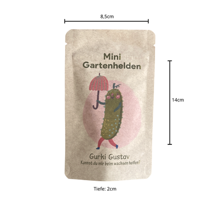 Saatüte mit Gurken Anzuchtset für Mini Gurken