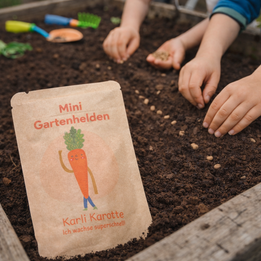 Saatgut für Kinder - Möhren aussäen
