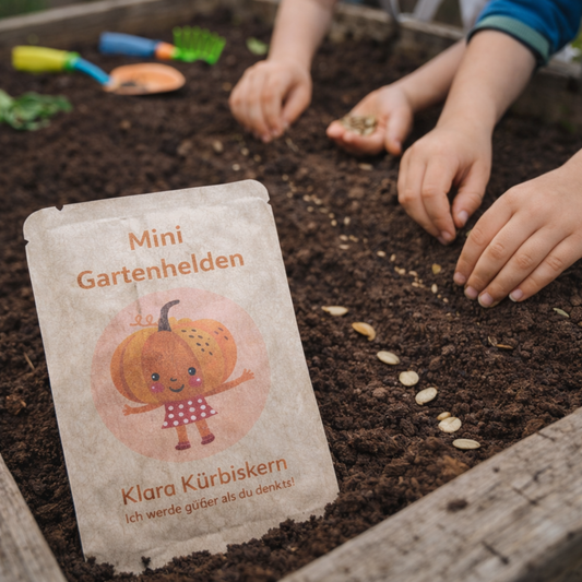 Kürbis Samen Anzuchtset für Kinder