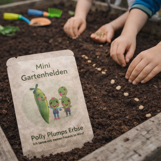 Erbsen Anzuchtset, Zuckerschoten anpflanzen für Kinder