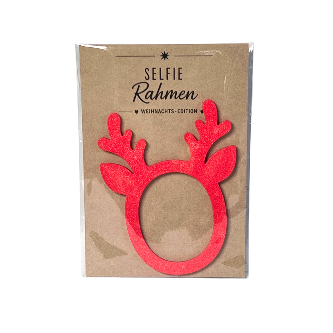 Selfie Rahmen Rentier Rotpink