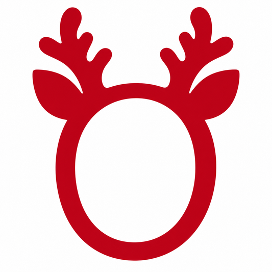 Selfie Rahmen Rentier Rotpink für lustige Weihnachtsfotos