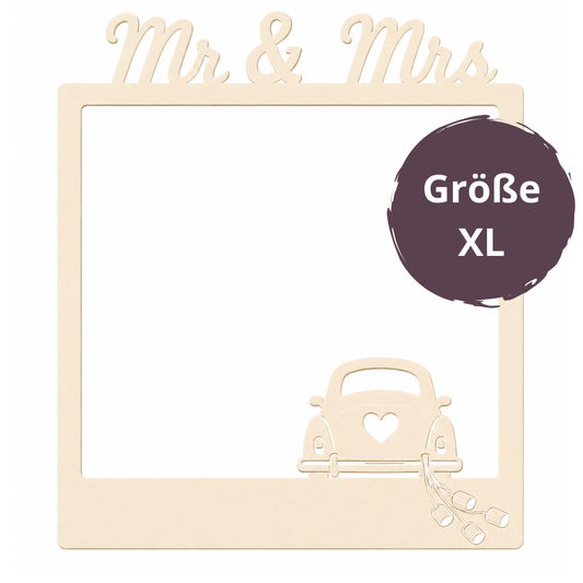 Hochzeit Selfie Rahmen Premium personalisiert XL