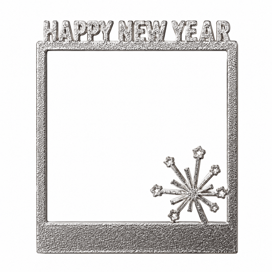 Selfie Rahmen Silvester – Happy New Year Silber S
