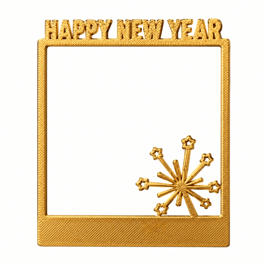 Selfie Rahmen Happy New Year Gold S