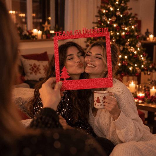 Selfie Rahmen Team Glühwein Rotpink S