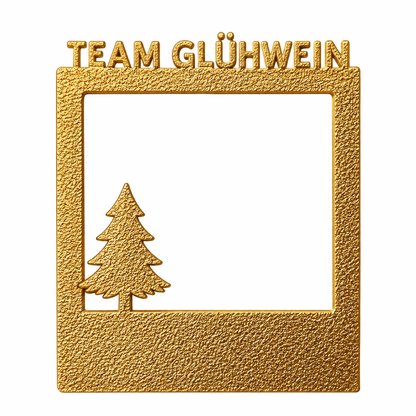 Selfie Rahmen Team Glühwein Gold S