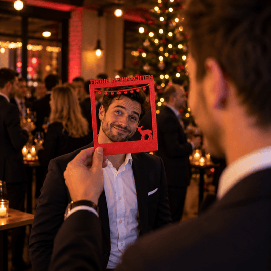 Selfie Rahmen Frohe Weihnachten Rotpink S