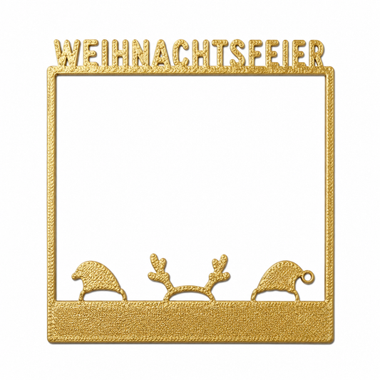 Selfie Rahmen Weihnachtsfeier Gold