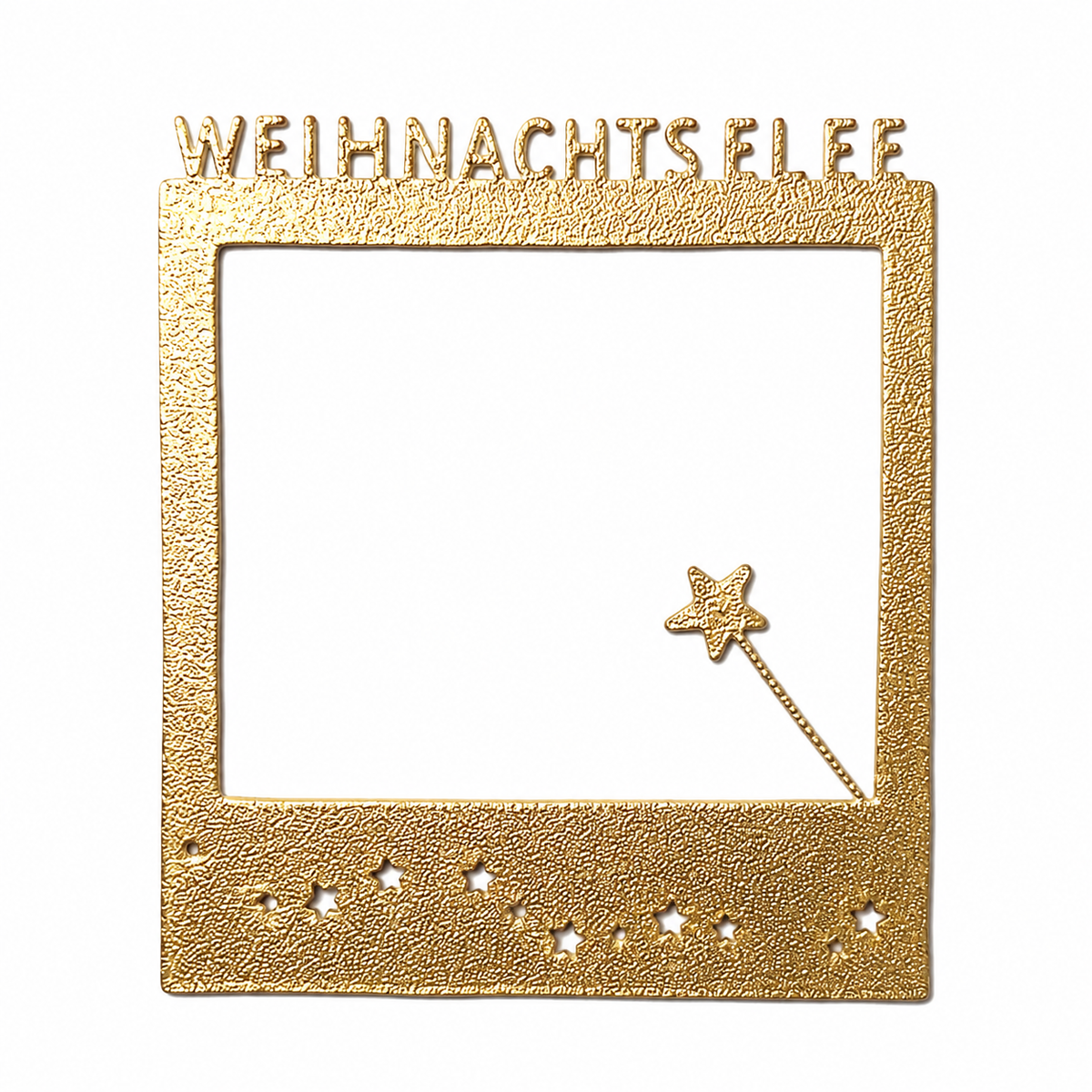 Selfie Rahmen Weihnachtselfe Gold S
