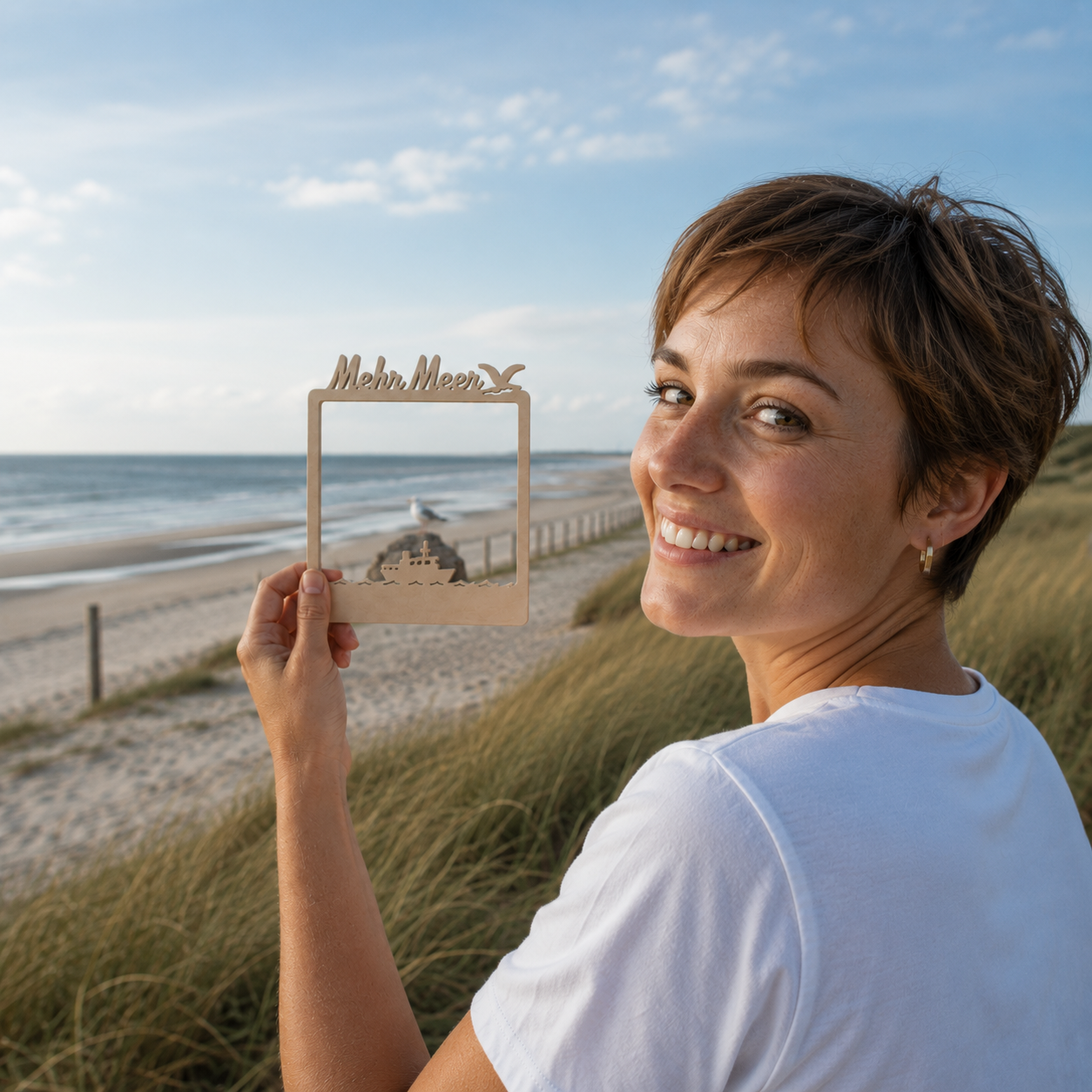 Selfie ahmen Mehr Meer im Einsatz an der Nordsee